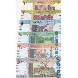 Sudan, 1-2-5-10-20-50 Pounds, UNC, (Total 6 banknotes)
