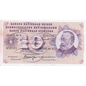 Switzerland, 10 Franken, 1973, XF, p45