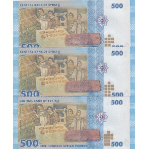 Syria, 500 Pounds, 2013, UNC, p115, (Total 3 banknotes)