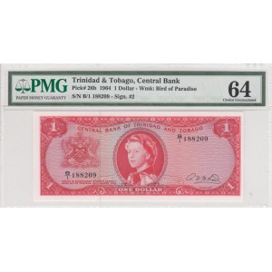 Trinidad & Tobago, 1 Dollar, 1964, UNC, p26b