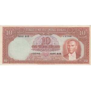 Turkey, 10 Lira, 1938, XF, p128, 2. Emission