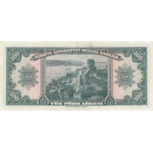 Turkey, 100 Lira, 1947, XF (+), p149, 4. Emission