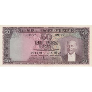 Turkey, 50 Lira, 1957, UNC, p165, 5. Emission