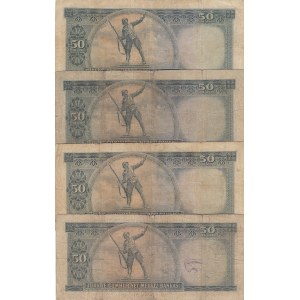 Turkey, 50 Lira, 1957, FINE, p165, (Total 4 banknotes)