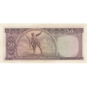 Turkey, 50 Lira, 1960, XF (+), p166, 5. Emission