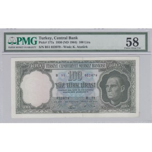 Turkey, 100 Lira, 1964, AUNC, p177a