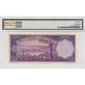 Turkey, 1.000 Lira, 1953, AUNC, p172a, 5. Emission
