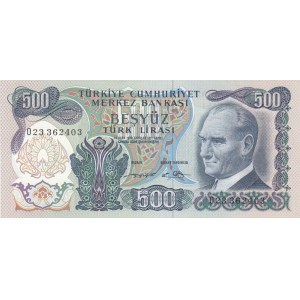 Turkey, 500 Lira, 1974, UNC, p190e, 6. Emission