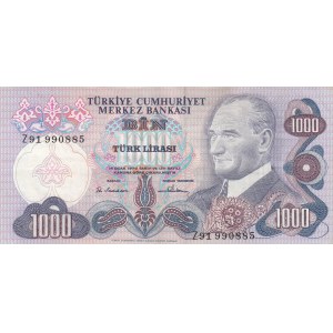 Turkey, 1.000 Lira, 1978, XF, p191