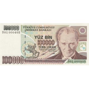 Turkey, 20.000 Lira, UNC, (Total 2 banknotes)