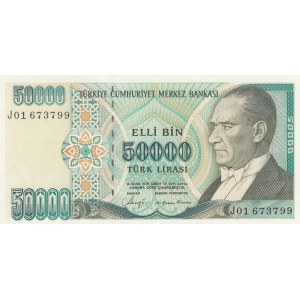 Turkey, 50.000 Lira, 1989, UNC, p203