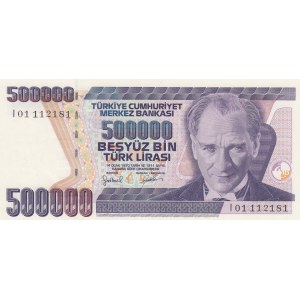 Turkey, 500.000 Lira, 1997, UNC, p213