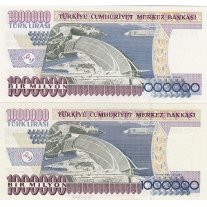 Turkey, 1.000.000 Lira, 1996, UNC, p209a, (Total 2 banknotes)