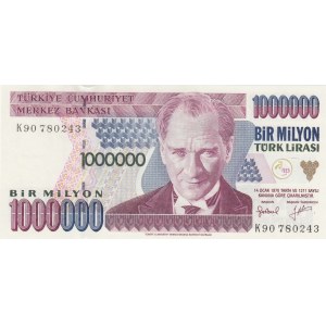 Turkey, 1.000.000 Lira, 1996, UNC, p209a