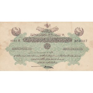 Turkey, Ottoman Empire, 1/2 Lira, 1915, VF, p71