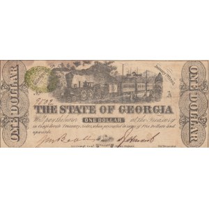 Confederate States of America, 1 Dollar , 1863, VF,