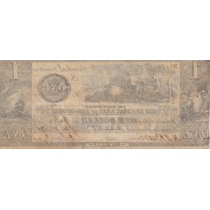 Confederate States of America, 1 Dollar , 1838, VF,