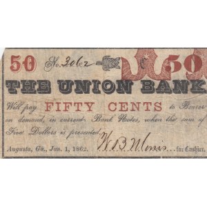 Confederate States of America, 50 Cents, 1862, VF,