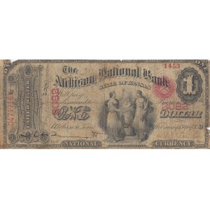 Confederate States of America, 1 Dollar , 1873, POOR,