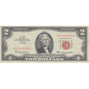 United States of America, 2 Dollars, 1963, VF, p382a