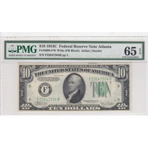 United States of America, 10 Dollars, 2008, UNC, p230d