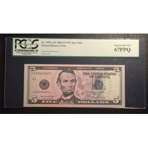 United States of America, 5 Dollars, 2006, UNC, p461