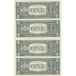 United States of America, 1 Dollar, 2009, UNC, p530, (Total 4 banknotes)