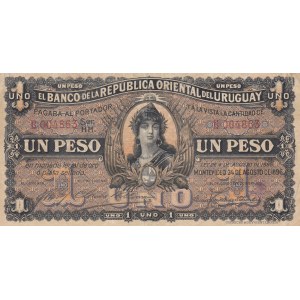 Uruguay, 1 Peso , 1896, VF, p3