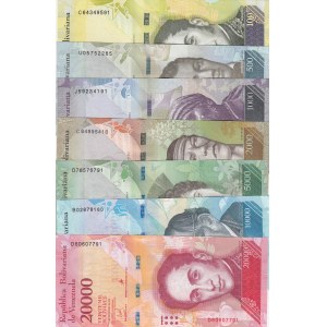 Venezuela, 100-500-1.000-2.000-5.000-10.000-20.000 Bolivares, 2017, UNC, (Total 7 banknotes)
