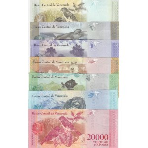 Venezuela, 100-500-1.000-2.000-5.000-10.000-20.000 Bolivares, 2017, UNC, (Total 7 banknotes)