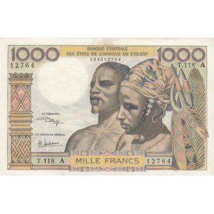 West African States, 1.000 Francs, 1959/1965, XF, p103Aj