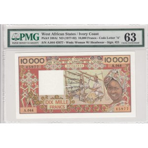 West African States, 10.000 Francs, 1977-92, UNC, p109Ai