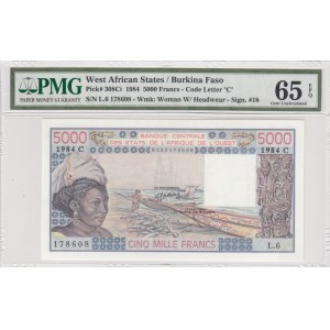 West African States, 5.000 Francs, 1984, UNC, p308Ci