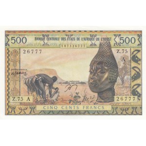 West African States, 500 Francs, 1964, AUNC, p702
