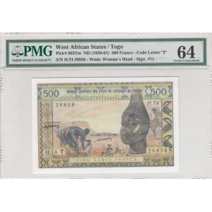 West African States, 500 Francs, 1959-61, UNC, p802Tm