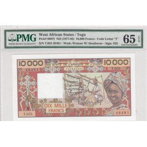 West African States, 10.000 Francs, 1977-92, UNC, p809T1