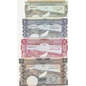 Yemen Democratic Republic, 1984, UNC, (Total 4 banknotes)