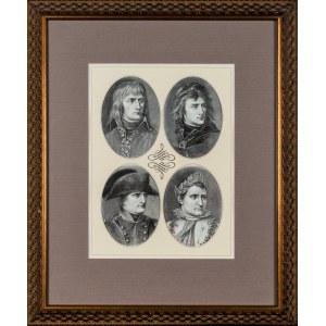 Cztery portrety Napoleona w medalionach