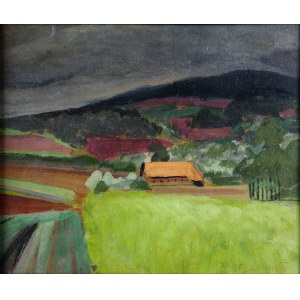 Rafał Malczewski (1892-1965), Pejzaż podgórski, ok. 1920