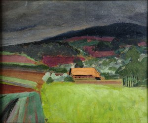 Rafał Malczewski (1892-1965), Pejzaż podgórski, ok. 1920