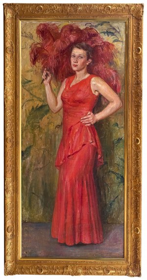 Wincenty Wodzinowski (1866 Igołomnia k. Miechowa - 1940 Kraków)  - Portret córki artysty – Wincentyny, 1931 r.