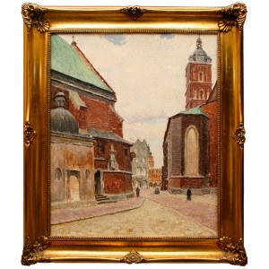 Ignacy Pinkas (1888 Jasło - 1935 Kraków)  Kraków - fragment z placu Mariackiego