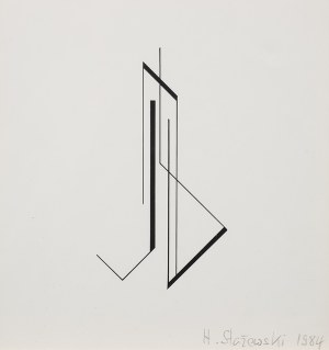 Henryk Stażewski (1894 Warszawa – 1988 tamże), Kompozycja geometryczna, tryptyk, 1984 r.