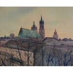 Franciszek TUREK (1882-1947), Panorama Krakowa z Kościołem Mariackim