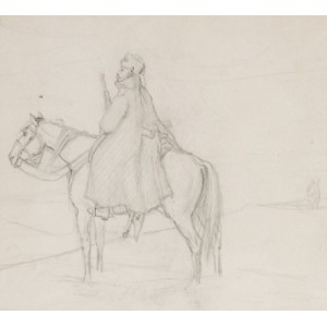Malarz nieokreślony, Jeździec na koniu