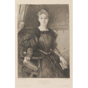 Feliks JASIŃSKI (1862-1901), Portret Madame Bartet
