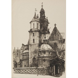 Jan GUMOWSKI, Katedra Wawelska z teki Widoki Krakowa”, 1926