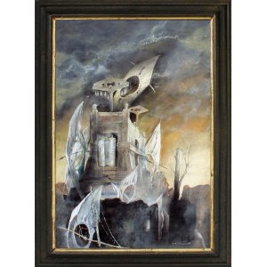 Andrzej Kreutz-Majewski (ur. 1934, Brdów, zm. 2011, Warszawa), Pejzaż oniryczny, 1980