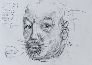Franciszek Starowieyski (1930 - 2009), Szkic - Autoportret