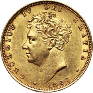 Great Britain, George IV, Sovereign 1827, London